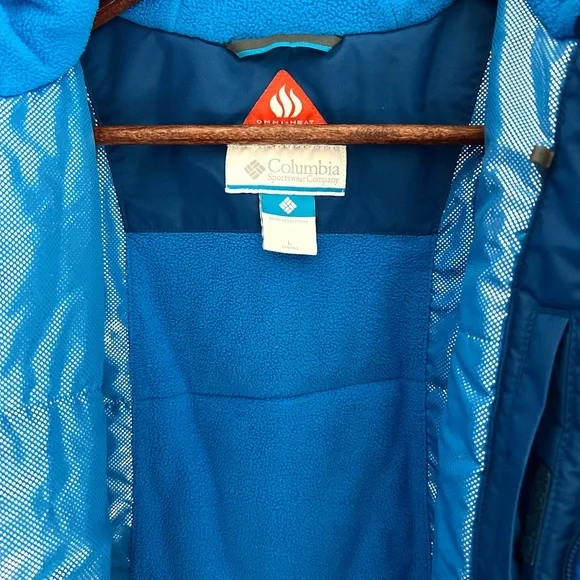 Columbia Kids Omni-Heat Blue Winter Jacket Outgrown Grow System Insulated Size L - Picture 5 of 10